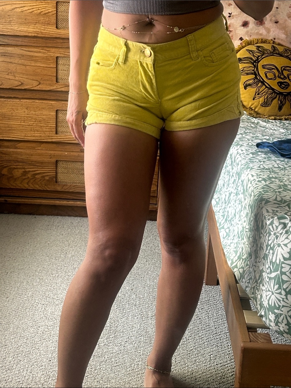 J. Crew Bright Yellow High-Rise Cotton Shorts